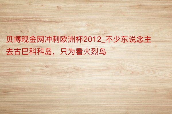 贝博现金网冲刺欧洲杯2012_不少东说念主去古巴科科岛，只为看火烈鸟