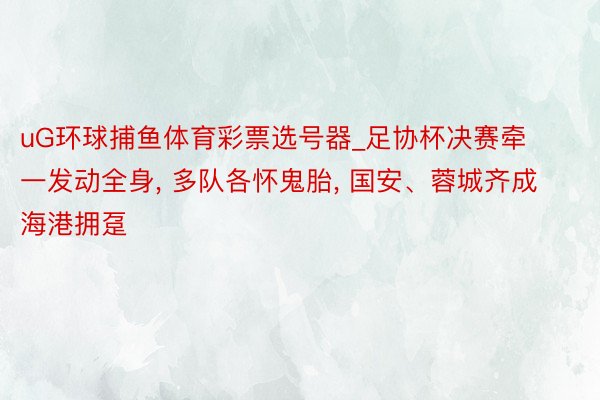 uG环球捕鱼体育彩票选号器_足协杯决赛牵一发动全身, 多队各怀鬼胎, 国安、蓉城齐成海港拥趸