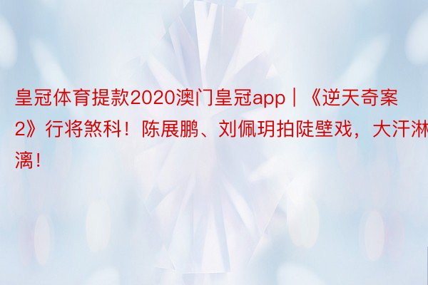 皇冠体育提款2020澳门皇冠app | 《逆天奇案2》行将煞科！陈展鹏、刘佩玥拍陡壁戏，大汗淋漓！